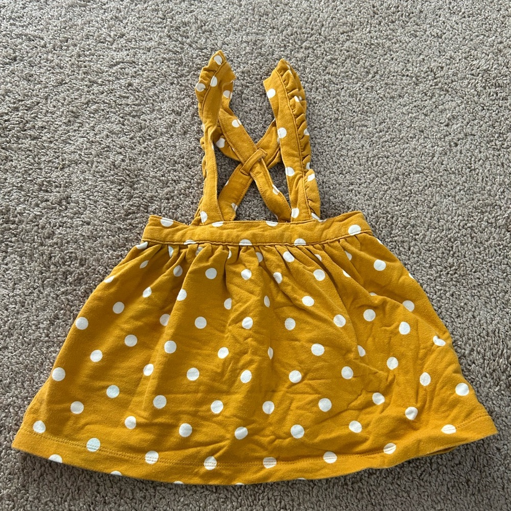Wonder Nation Mustard Dress with White Dots